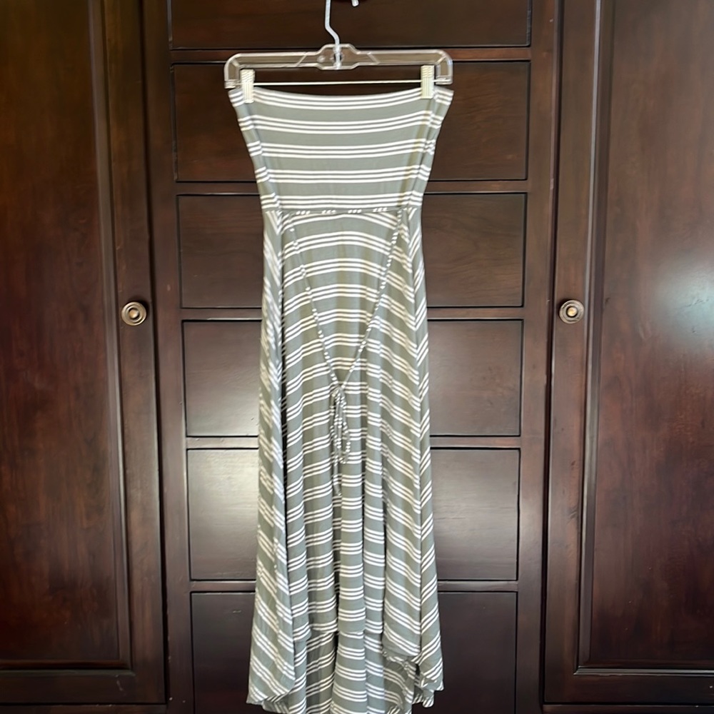 Maternity high low Strapless Dress